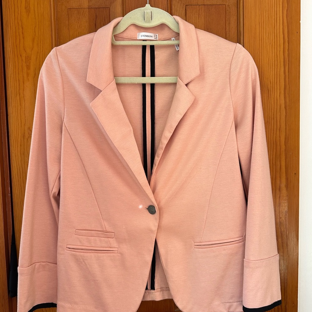 Chic Blush Women's Knit Blazer - Medium